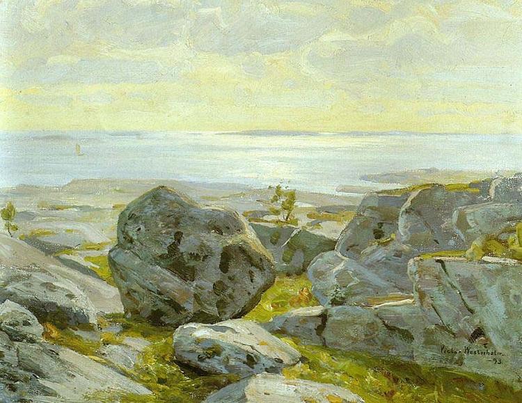 Victor Westerholm Coast view from Alandia Norge oil painting art